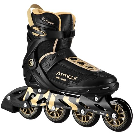 NILS Inliner Für Damen Herren Rollschuhe Jugendliche Urban Skating Fitness Skates Für Erwachsene Inlineskates Rollerskates Räder 84 mm (39)