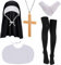 Schwesterfrisur für Kostüm für Mädchen oder Damen, Halloween-Accessoires, Terror oder Angst vor dem Schwesternhut, Schleier für Herren.