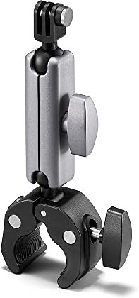 SHOOT Motorcycle/Bike Mount Handlebar Clamp Holder Clip, 360 Degree Rotation Camera Clamp for Gopro Hero 13 12 11 10 9 8 Insta 360 X4 X3 Ace Pro, for DJI Action Camera