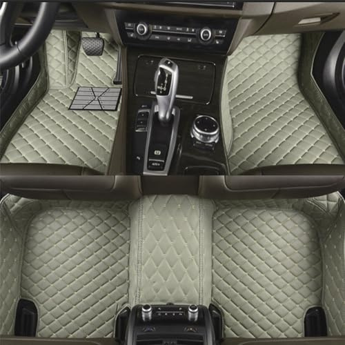 Nach Maß Auto FußMatten für 95% Coupe, Stufenheck, Schrägheck, Kombi, SUV, Cabriolet, Leder Wasserfest Antirutsch Auto Fussmatten Massanfertigung（Grau）