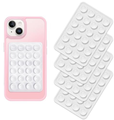 Lot de 4 Ventouse Telephone, ventouses en Silicone, Coques de Téléphone en Silicone, Support de Téléphone Avec Ventouse, Support de Téléphone Autocollant