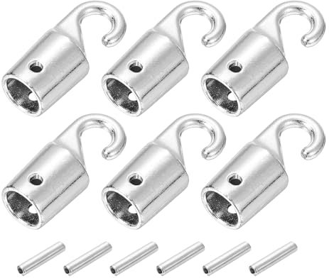 sourcing map Blind Wand Hook,12Pcs 1.1 x 0.3 - Alloy Vertical Blinds Replacement Parts, Tilt Wand Rotating Tip Hook Repair for Broken Blind Parts (Silver)
