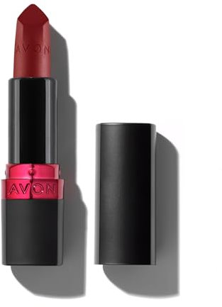 Avon Ultra Matte Lipstick Red Supreme with Vitamin E, Avocado Oil and Sesame Oil for Comfortable Coverage that Won't Cake, Crack or Dry, Cruelty Free
