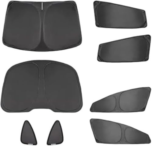 MEXWLOP Car Sun Shades Custom-Fit Privacy Sunshade, for Tesla, for Model 3 Y S X 2023 2024 Car Side Window Sun Shade Skylight Blind Shading Front Rear Windshield Car Window Shades(MS Rear Trunk New) A