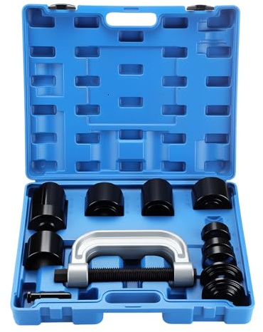 GEARLEADER 21pc Universal Ball Joint Press Tool Kit Auto Repair Service Removal Ball Joint Press Tool Master Adapter Kit Heavy Duty Automotive Mechanic Tool Set for 2WD 4WD Auto