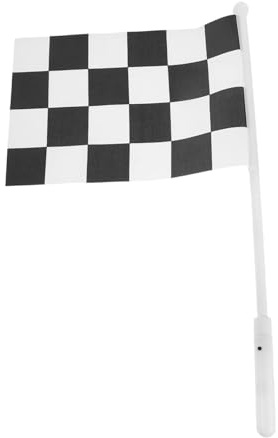 DECOMELODY Drapeau de Course à Carreaux Lumineux LED avec Bouton Unique pour Événements de Nuit et à Thème Automobile