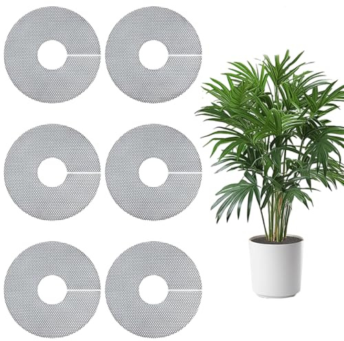 Ceriselle Blumentopfgitter, 6 Stück Pflanzenschutz Gitter & Abdeckung für Pflanzen, 30cm Schneidbares Pflanzenschutznetz für Katzen und Tiere, Schutz für Garten und Balkon