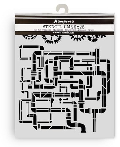 Stamperia - Thick Stencil for Scrapbooks, Albums, Cards, Bullet Journals, and More, Flexible Material, Easy to Clean, Perfect for Crafts and Gifting (Gardens of Time, Tube)