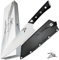 Zelite Infinity Cuchillos Cocina Chef 20cm – Serie Razor-Edge – Cuchillos Cocina Profesional Acero Japonés AUS8 – Cuchillos Japoneses Mango Pakkawood, Funda de Cuero