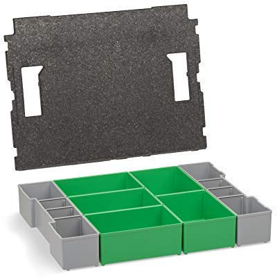 L-BOXX 102 Insetboxen-Set Bosch Sortimo | D3 Einsätze mit Deckenpolster | Erstklassige Sortierboxen für Kleinteile | Ideale Sortimentskasten Einsätze