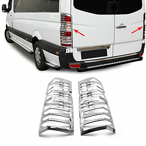 OMAC Rücklicht Leisten Heckleuchte kompatibel mit Mercedes Sprinter W906 2006-2018 Chrom ABS 2x