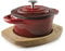 LACOR 25856 Kochtopf, Runde Kasserolle, Gusseisen, Rot antik