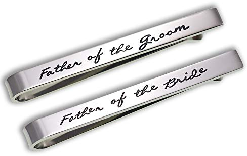 Melix Home Krawattenklammer für den Vater des Bräutigams, Krawattenklammer, Edelstahl, Krawattenklammer, Hochzeit, Party, Geschenk für Mann