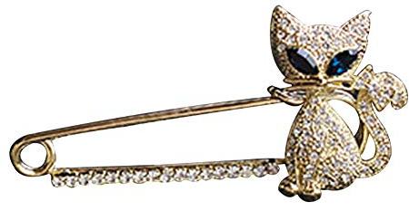 Ogquaton filles strass forme de chat broche épingle vêtements décoration bijoux cadeau durable et utile