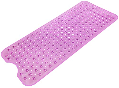 Belle Vous rutschfeste Duschmatte & Matte Badewanne – 1m x 40cm Badewanne Antirutschmatte Waschbar mit Saugnäpfen & Löcher für Badewanne, Duscheinlage – Badematte Kinder rutschfest & Schimmelfrei