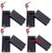 Yosawo 4-Pack 2 AA Battery Holder with Cover Storage Case Holder with ON/OFF Switch，2 x 1.5V AA Battery Holder Case with Wire Leads