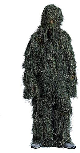 Koyheng 3D Ghillie Suit Jagd Jacke Woodland Tarnanzug Camo Camouflage Kleidung für Airsoft Jagd Hunting