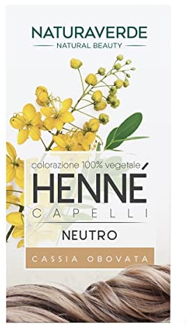 Naturaverde | Henné - Colore Neutro, Tinta per Capelli, Colore Capelli, Tinta Capelli, Tinta Capelli Senza Ammoniaca, Colorazione Capelli, 100% Vegetale, Tubo Tinta per Capelli Professionale da 100g