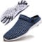 Zapatillas de Estar por Casa de Hombre Zapatos de Jardín Mujer Zuecos y Mules de Playa y Piscina Verano Chanclas Transpirables Azul Oscuro 44
