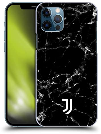 Head Case Designs Offizielle Juventus Football Club Schwarz 2 Marmor Harte Rueckseiten Handyhülle Hülle Huelle kompatibel mit Apple iPhone 12 / iPhone 12 Pro