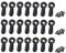 Metallrahmen, Drehknopf-Verschlüsse, Fotorahmen, Hardware und Schrauben zum Basteln, zum Aufhängen von Bildern, Fotos, Zeichnen, Schwarz, 100 Stück