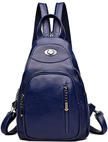 Asge Damen PU Leicht Schultertasche Rucksack Elegant Klein Handtasche Vintage Umhängentasche Schulranzen Handtasche Casual Daypack Freizeitrucksack Hobo Tasche für Frauen