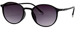 Nerd Sonnenbrille Wood Style Nerdbrille Damen Herren Holzoptik Hornbrille Holzdesign, (Grau)