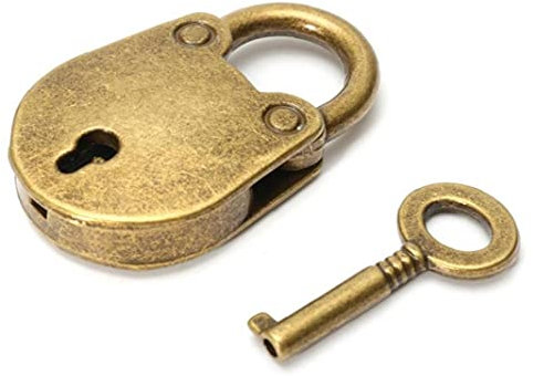 Ruluti 1set Metal Viejo Estilo Vintage Mini Candado Pequeño Caja de Equipaje Pequeño Lock Color Color Lote de Decoración de Uso de Inicio