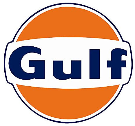 Gulf Logo Benzina Sticker Car Race Motorcycle Sponsor Wrap Adesivi Creativi 2 pezzi