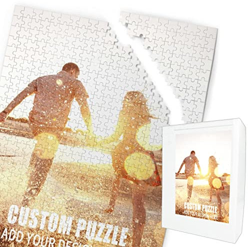 Personalised Jigsaw Puzzle from Photo Custom Picture Wooden Puzzles 150/300/500/1000 Pieces for Adult(Upgraded)