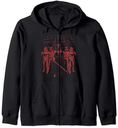 Star Wars Darth Vader and Stormtroopers Faded Poster Zip Hoodie