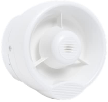 Apollo Reach Kabellose adressierbare Schnittstelle und konventioneller Open-Area Sounder für eigenständiges Benachrichtigungsgerät, Weiß