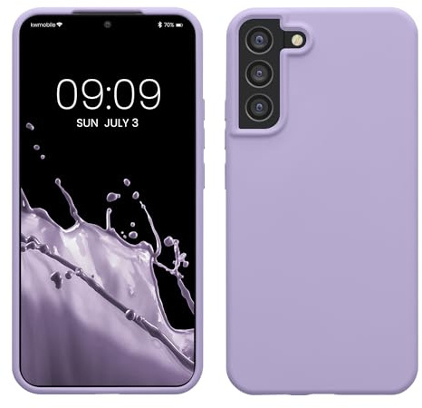 kwmobile Case for Samsung Galaxy S22 Plus Case - Soft Cover - Shockproof Silicone - Wireless Charging Lavender