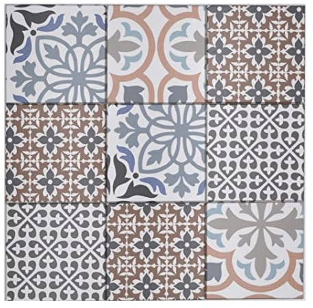 Selbstklebende Mosaikmatte Vinyl spanische Fliesen Optik Ornament bunt Wand Fliesenspiegel Küche