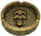 mtb more energy Deko Aschenbecher ''Laughing Skull'' - Totenkopf Ascher mit Ornamenten - Vintage Gold Look- Durchmesser ca 13 cm - Totenschädel Dekoration