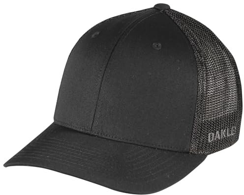 Oakley Men's Golf Cresting Trucker Hat, Blackout, Small-Medium