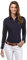 Vincenzo Boretti Damen Bluse leicht tailliert 100% Baumwolle bügelleicht Langarm Hemdbluse elegant festlich Kent-Kragen auch für Business und unter Pullover dunkelblau 36