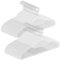 SONGMICS Juego de 50 Perchas, Perchas de Plástico, Antideslizantes, Ahorra Espacio, 0,5 cm de Grosor, 42 cm de Largo, Gancho Plata Giratorio de 360°, Blanco CRP020W05