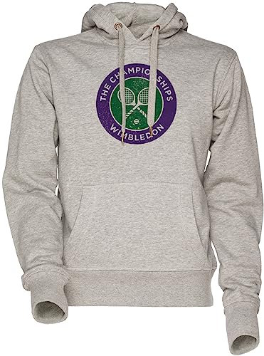 Tennis Championships Logo Unisex Herren Damen Kapuzenpullover Sweatshirt Grau Men's Women's Hoodie Grey