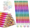 Ailvor Regenbogenstift, 48 Stück Regenbogenstifte Kinder, 4 in 1 Regenbogenfarben Stift, Buntstift Mehrfarbig, Zeichnung Bleistift Set für Kunst Zeichnung, Skizzieren und Färbung