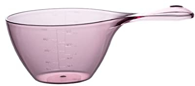 Louche en acier Cuisine ménage plastique transparent à eau cuillère Cuillère de cuisson et de service pour la soupe (Color : Rosso)