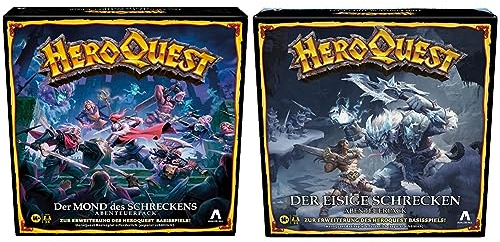 Avalon Hill HeroQuest Der Mond des Schreckens Abenteuerpack & Avalon Hill HeroQuest Der eisige Schrecken Abenteuerpack, ab 14 Jahren, HeroQuest Basisspiel erforderlich