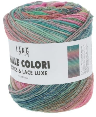 Lang Yarns Mille Colori Socks and LACE Luxe 859.0200 - Pink/Grün/Violett