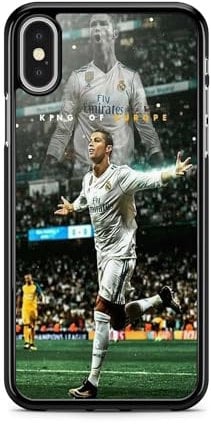 Générique 744 Case for iPhone X/XS Silicone TPU Legend Football Gold Ronaldo Messi Neymar Mbappe 192 Ref 744