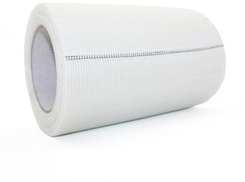 GERXWADJCD Gitterband 200mm x 30m Fugendeckstreifen Selbstklebend Glasfaserband Fugenband für Nahtflicken Wandriss Nahtreparatur