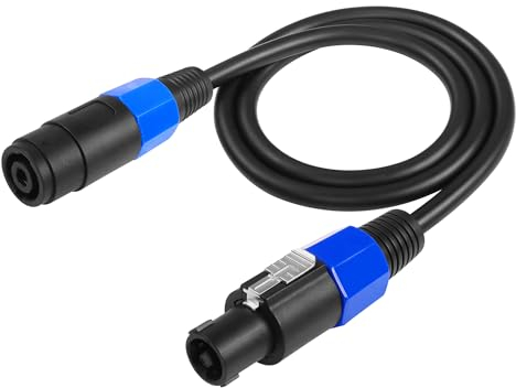 CERRXIAN Speakon-Verlängerungskabel, Speakon-Stecker auf Buchse, Audiokabel mit Drehverschluss, für Lautsprecher (1M/3.3FT)
