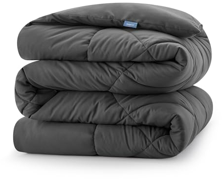 CozyLux Bettdecke 200x200cm für 4 Jahreszeiten, Steppdecke Mikrofaser 300gsm, Ganzjahresdecke 2x2m, Decke 200x200 cm, Super Weiche Zudecke Schlafdecke Atmungsaktive 200 x 200, Grau