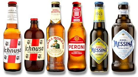 Italien Mixpaket - Kleine Bier-Reise durch Italien mit Ichnusa, Birra Moretti, Peroni & Messina - Ideales Geschenkset (24 Flaschen)