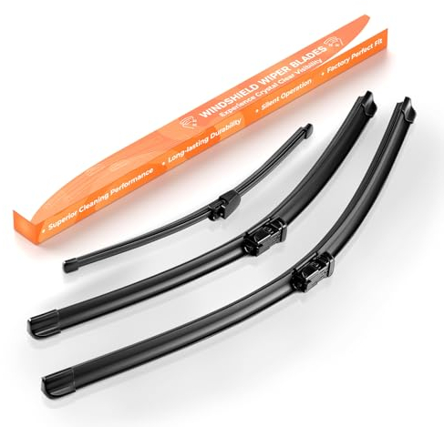 GEARMONSTER Scheibenwischer Wischerblätter Vorne + Hinten Satz Autoscheibenwischer Heckscheibenwischer Wischerblätter-Set für VW TIGUAN 2007-2018 (3er Set: 600mm/525mm/330mm)