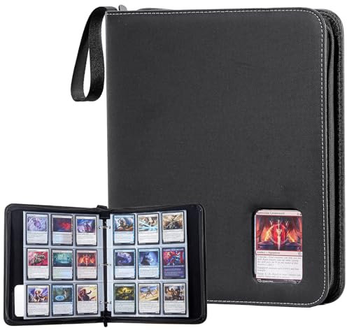 ProCase Sammelkarten Album mit Fenster 900 Taschen, Kartenbinder für Sammelkarten, MTG, TCG, Baseballkarten, Footballkarten Aufbewahrung -Schwarz